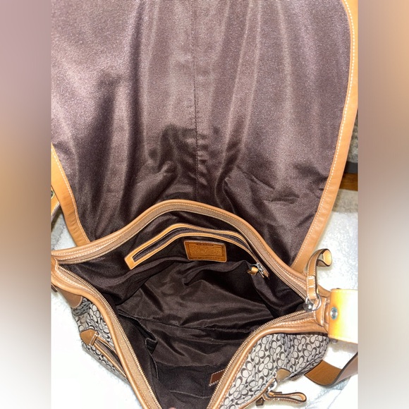 RARE Coach Soho Brown & Tan Signature Messenger Laptop Bag - Picture 8 of 11